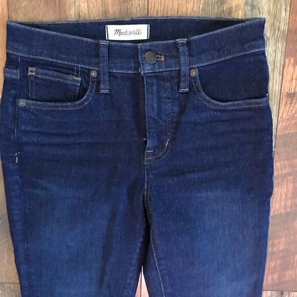Madewell dark wash jeans Size 25 skinny inseam 29” denim casual mid rise - Picture 3 of 6